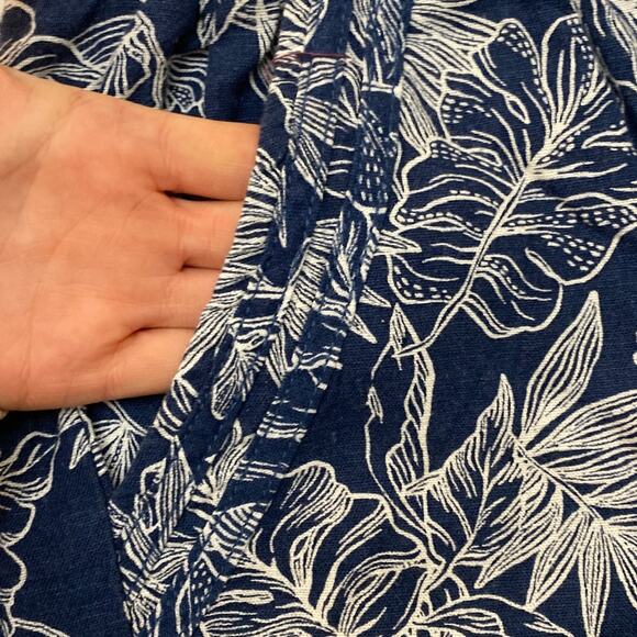 Linen Rayon Pull on Drawstring Sz M boho beach summer shorts coastal Old Money - Picture 3 of 11